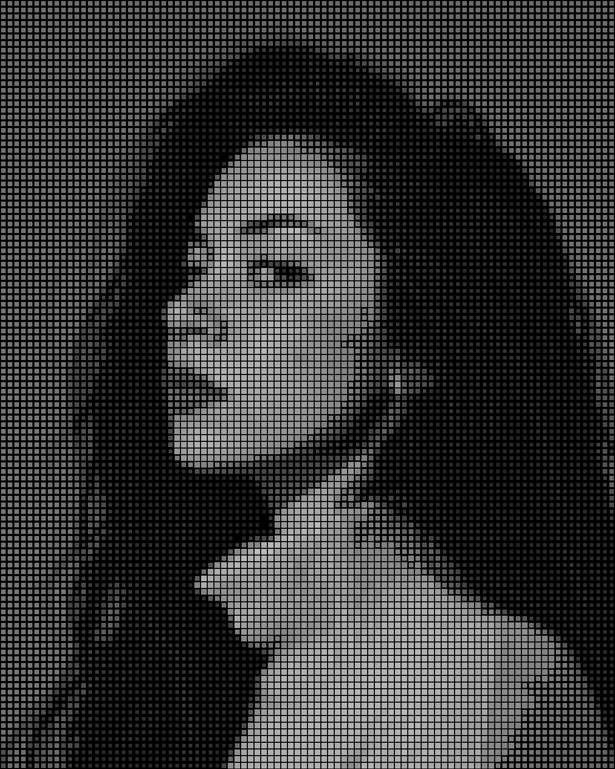 Laura Vlad, pixel self-portrait
